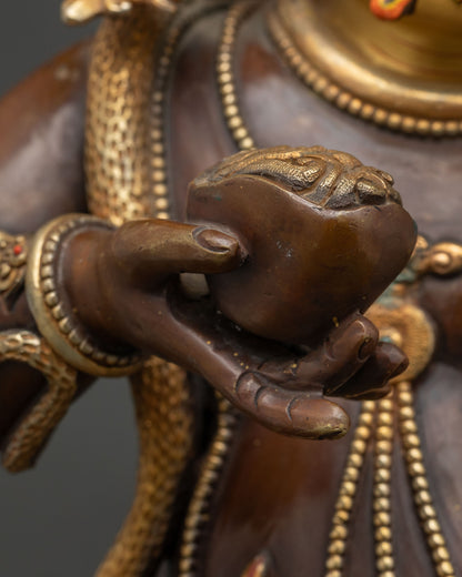 Large Black Dzambhala Statue | Vajrayana Guardian of Prosperity