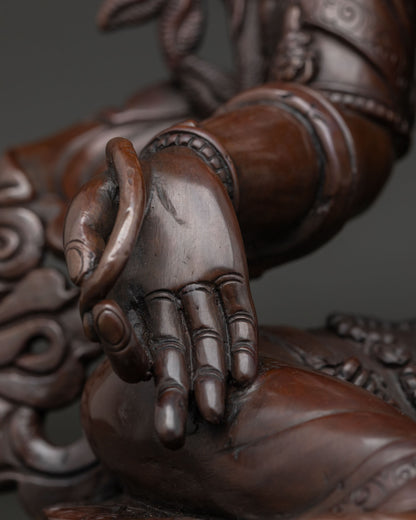 Oxidized Green Tara Statue | Sacred Buddhist Deity of Compassion