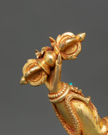 Handmade Guru Dragpo | Gold Fire-Gilded Copper Sculpture