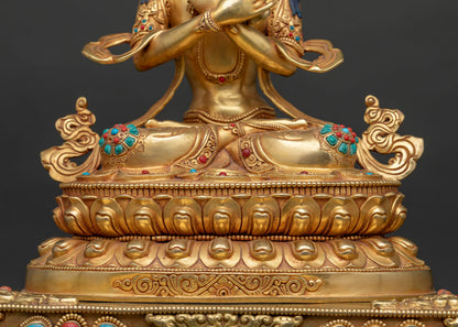 Enthroned Vajradhara Buddha Statue – Exceptional Quality Art Piece