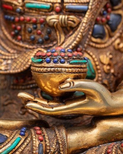 Shakyamuni Buddha Statue | Gold-Gilded Historical Buddha Sculpture