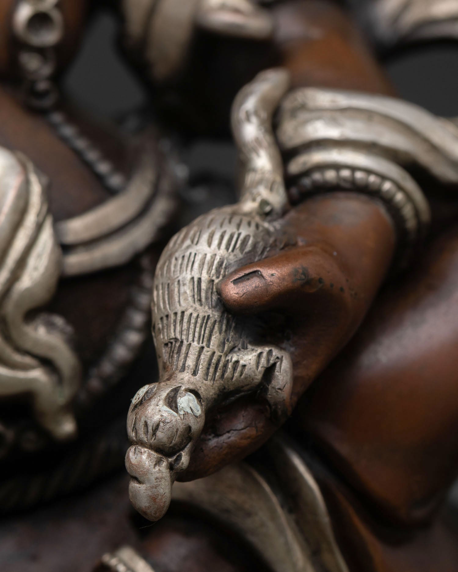 Buddhist White Dzambhala Statue - Handcrafted in Nepal
