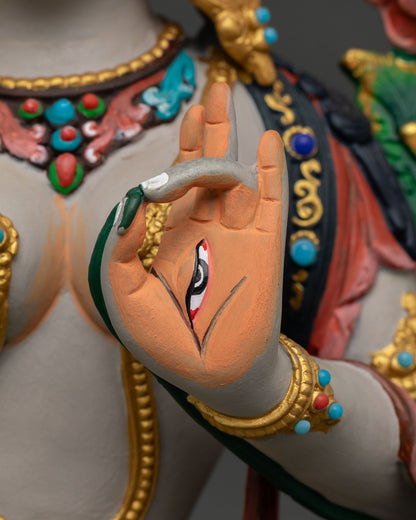 White Tara Statue | Sacred Feminine Deity of Mercy and Long Life