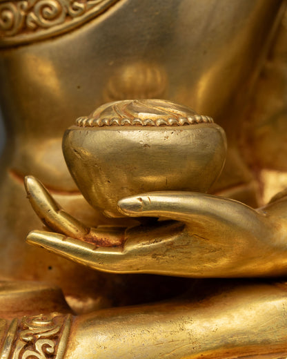 Shakyamuni Buddha | 24K Gold Gilded Copper Sculpture