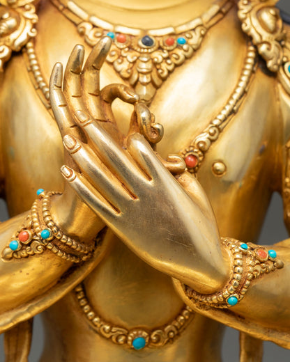 Bodhisattva Manjushree Statue – Buddhist Art of Wisdom Deity