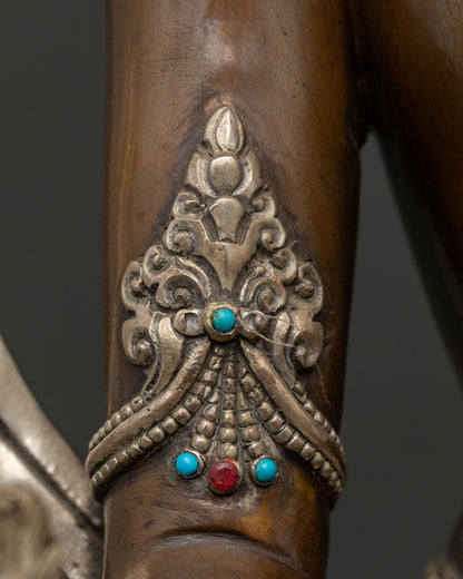 Crowned Medicine Buddha Statue | Spiritual Handmade Sculpture