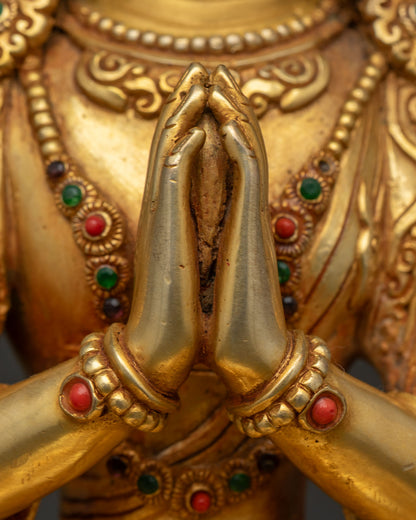 Enthroned Chenrezig Statue for Sale | Bodhisattva of Compassion