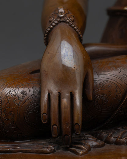 Crown Shakyamuni Buddha Statue | Buddhist Altar Decor