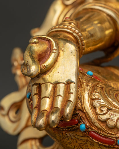 Compassionate Green Tara Statue | Lost Wax Casted Copper Sculpture