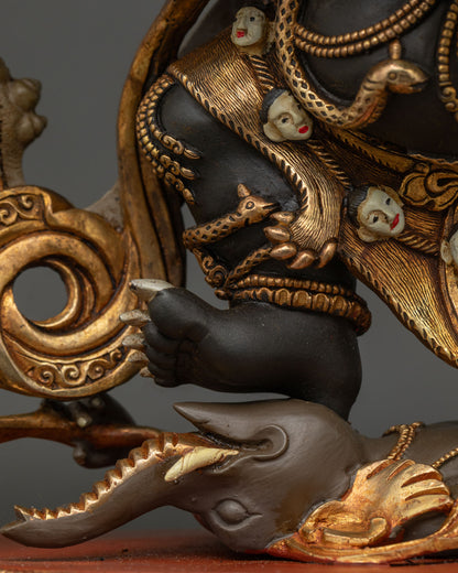 Wrathful Six-Armed Mahakala Statue | Powerful Vajrayana Buddhist Artwork