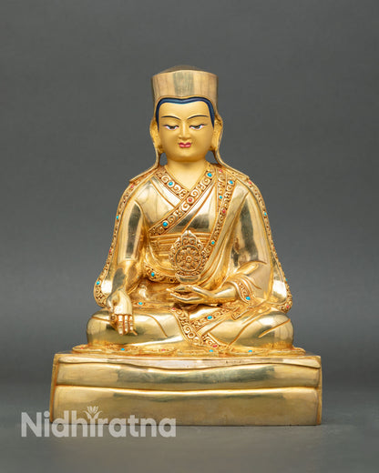 Five Shakya Master Statue Set - Himalayan Buddhist Lineage Figures