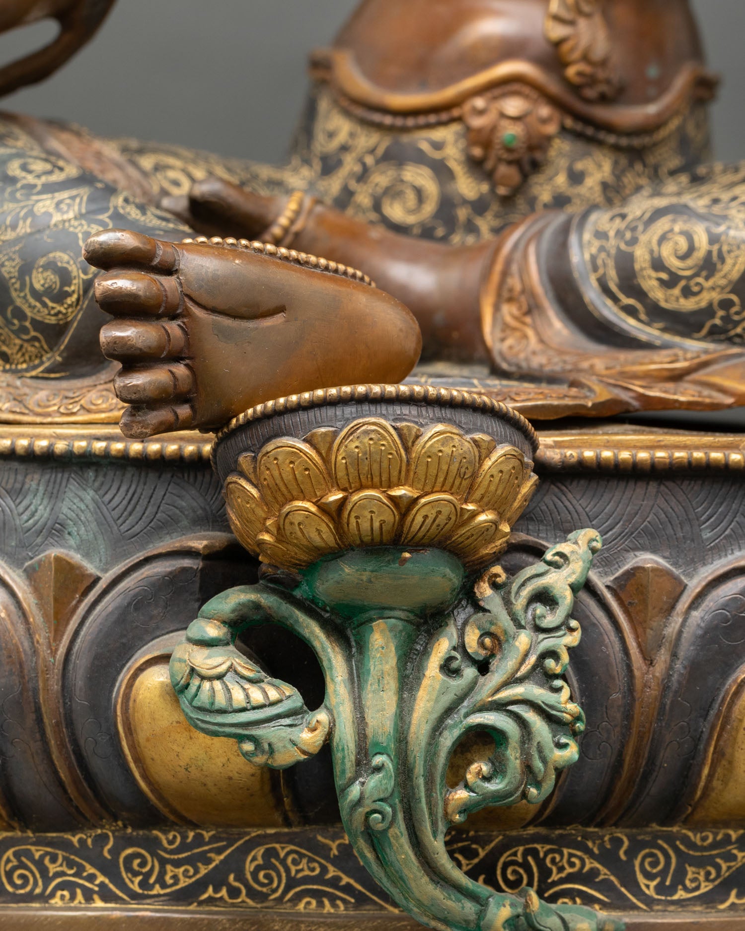 Green Tara Statue | Handmade Copper Art for Spiritual Practice