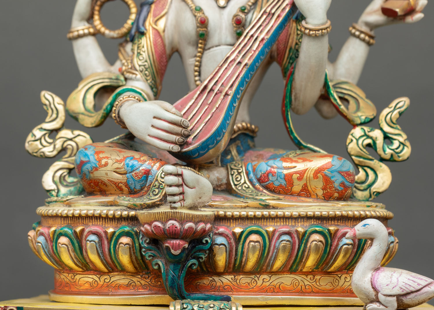 Beautiful Goddess Saraswati Sculpture | Handcrafted in Nepal