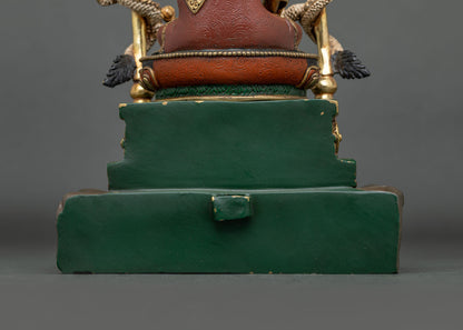 Medicine Buddha Statue With Throne & Five Dhyani Buddhas