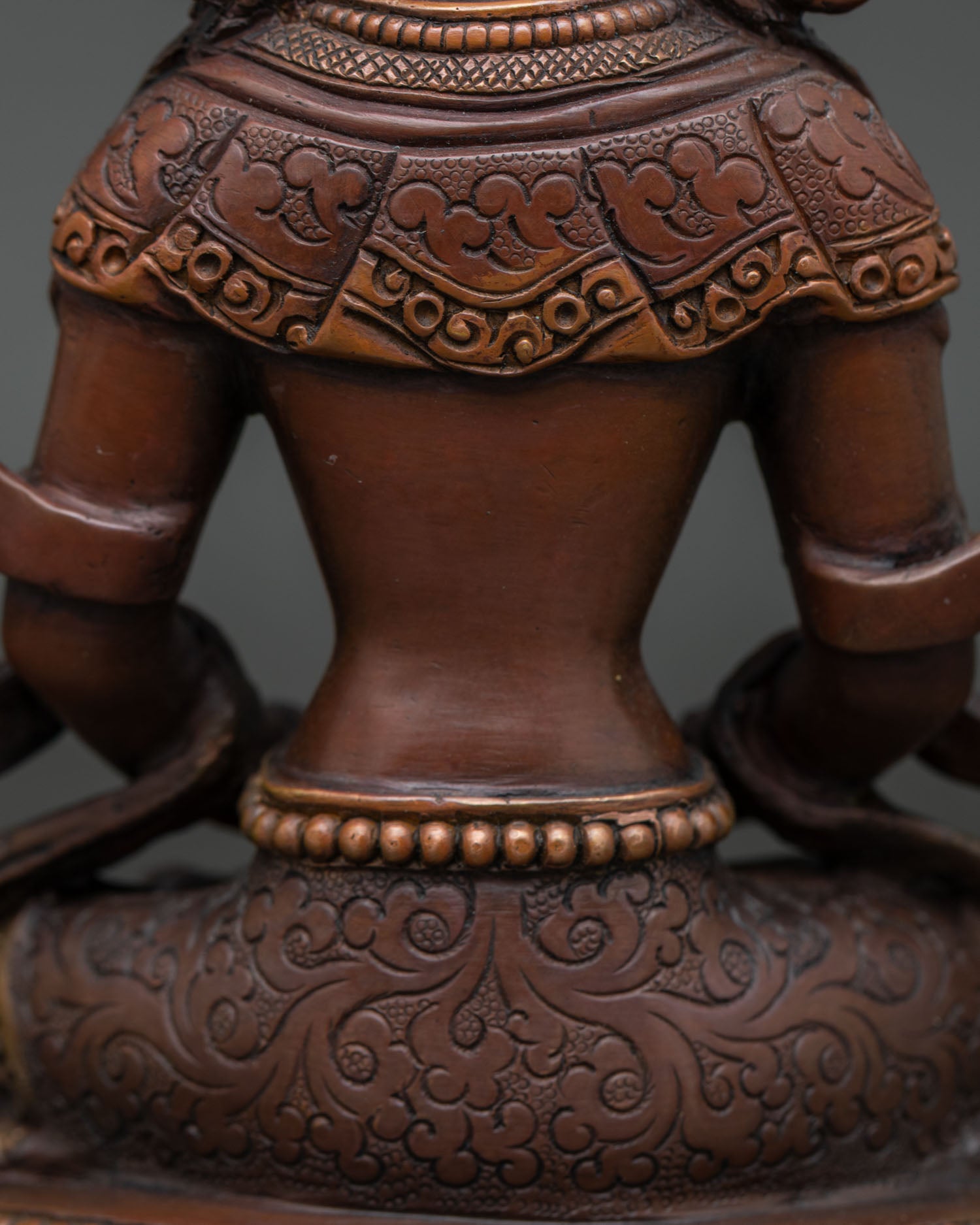 Oxidized Amitayus Statue | Sacred Buddhist Sculpture