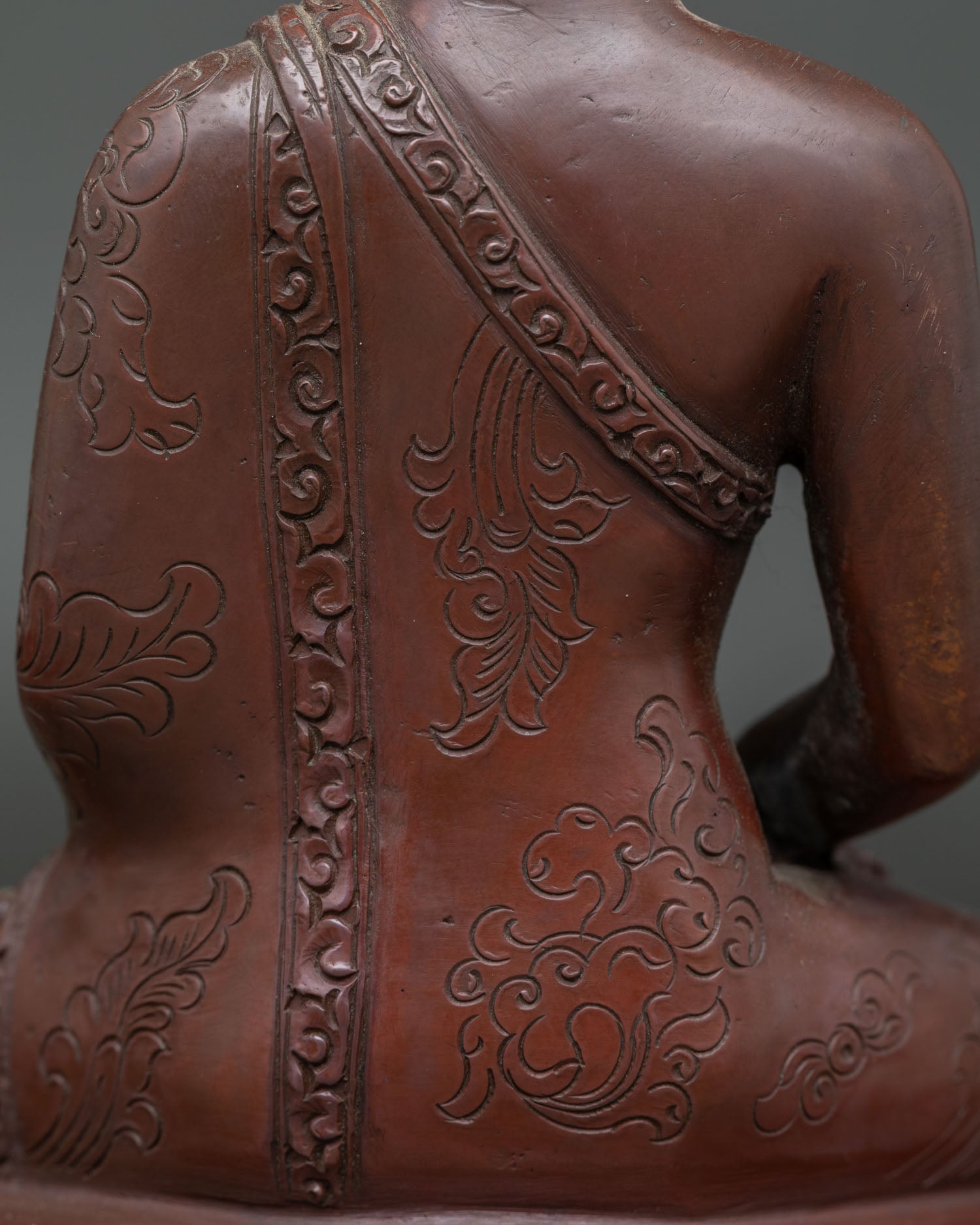 Oxidized Amitabha Buddha Statue | Exquisite Buddhist Altar Sculpture