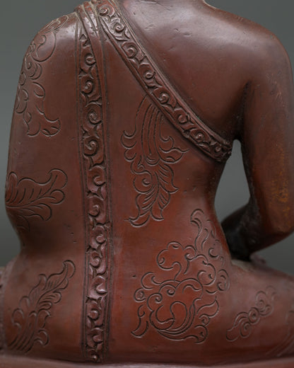 Oxidized Amitabha Buddha Statue | Exquisite Buddhist Altar Sculpture