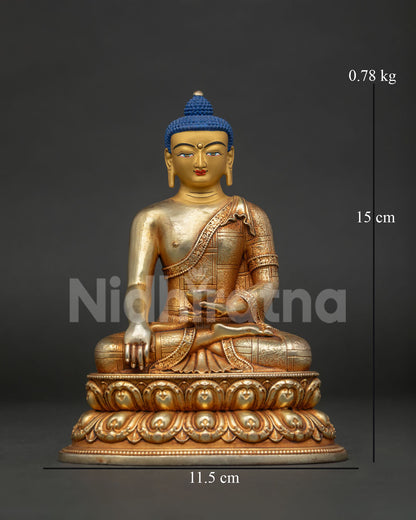 Shakyamuni Buddha Statue | Gold Gilded Nepalese Buddhist Art