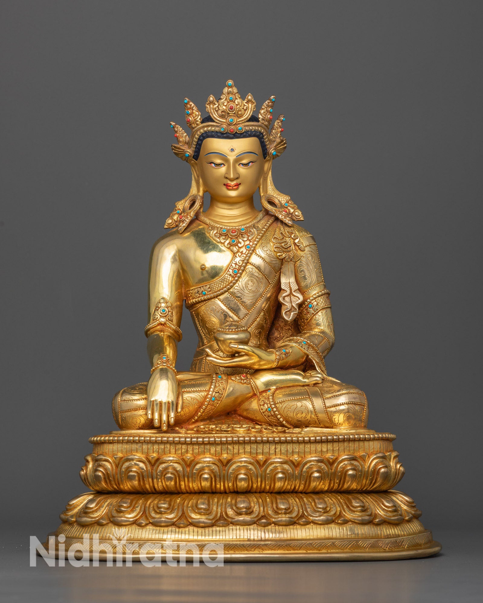 The Crowned Buddha: Symbolism and Spiritual Majesty