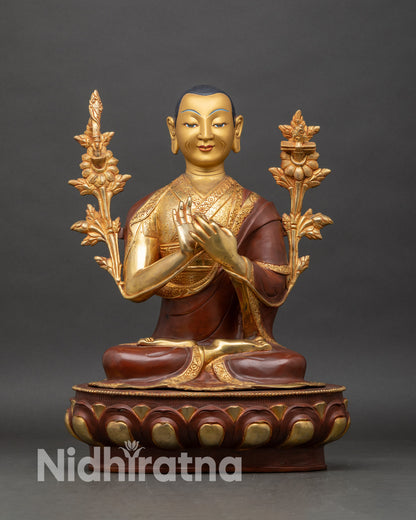 Je Tsongkhapa Statue Set | Gelug Founder Buddhist Figure