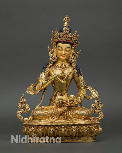 Vajrasattva Statue | 24K Gold Fire-Gilded Copper Artwork