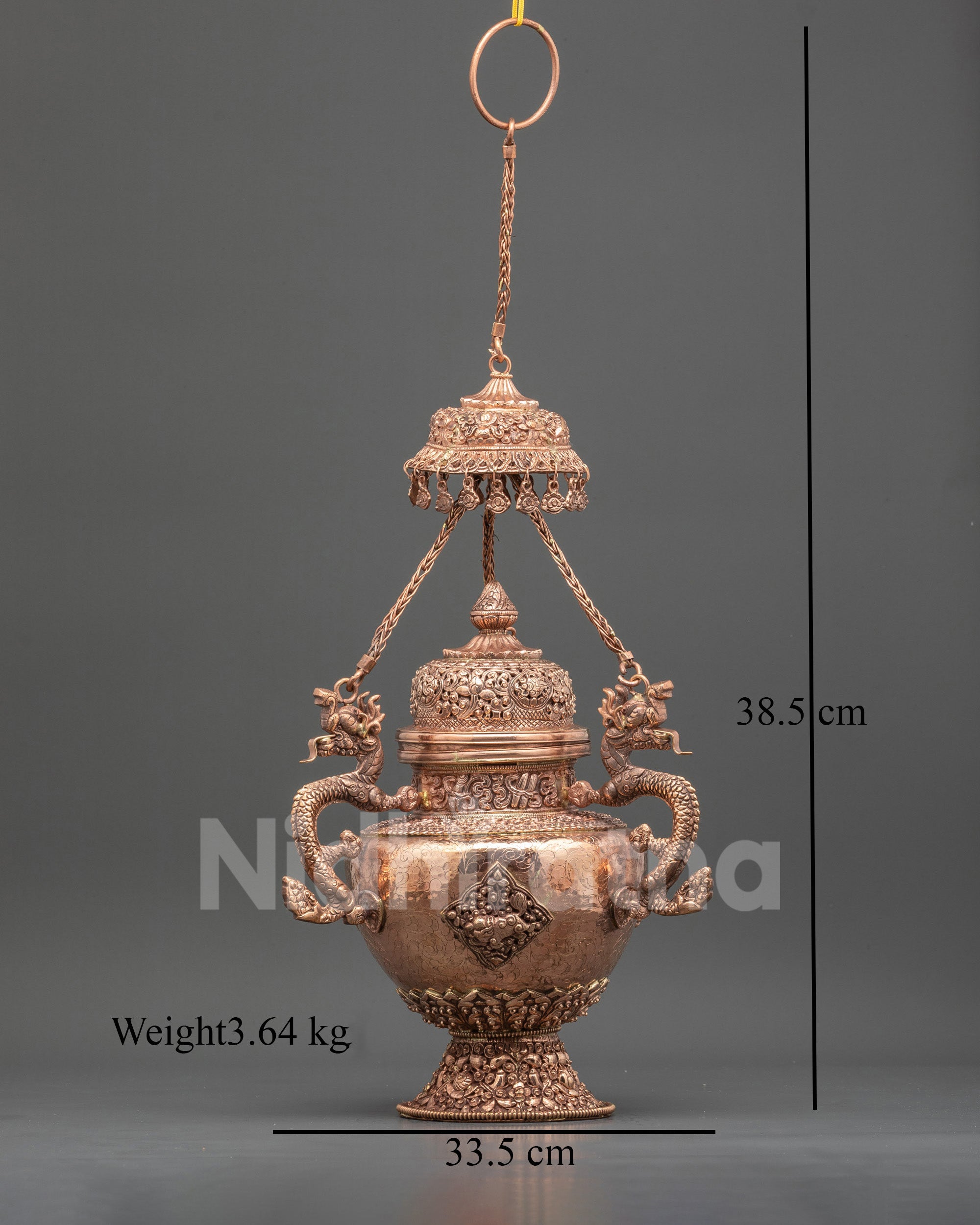 Himalayan Sangbour Incense Burner | Copper Buddhist Ritual Burner