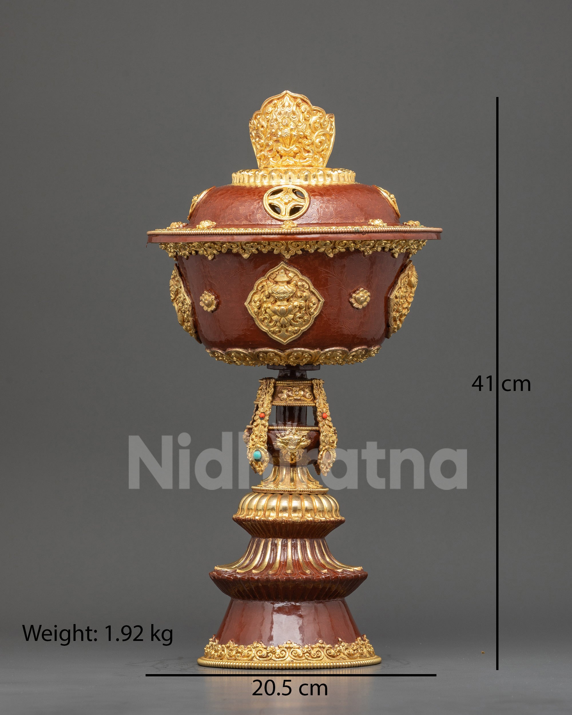 Handmade Copper Butter Lamp for Meditation and Rituals