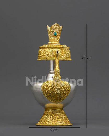 Traditional Tibetan Bhumba | Handcrafted Himalayan Offering Vessel
