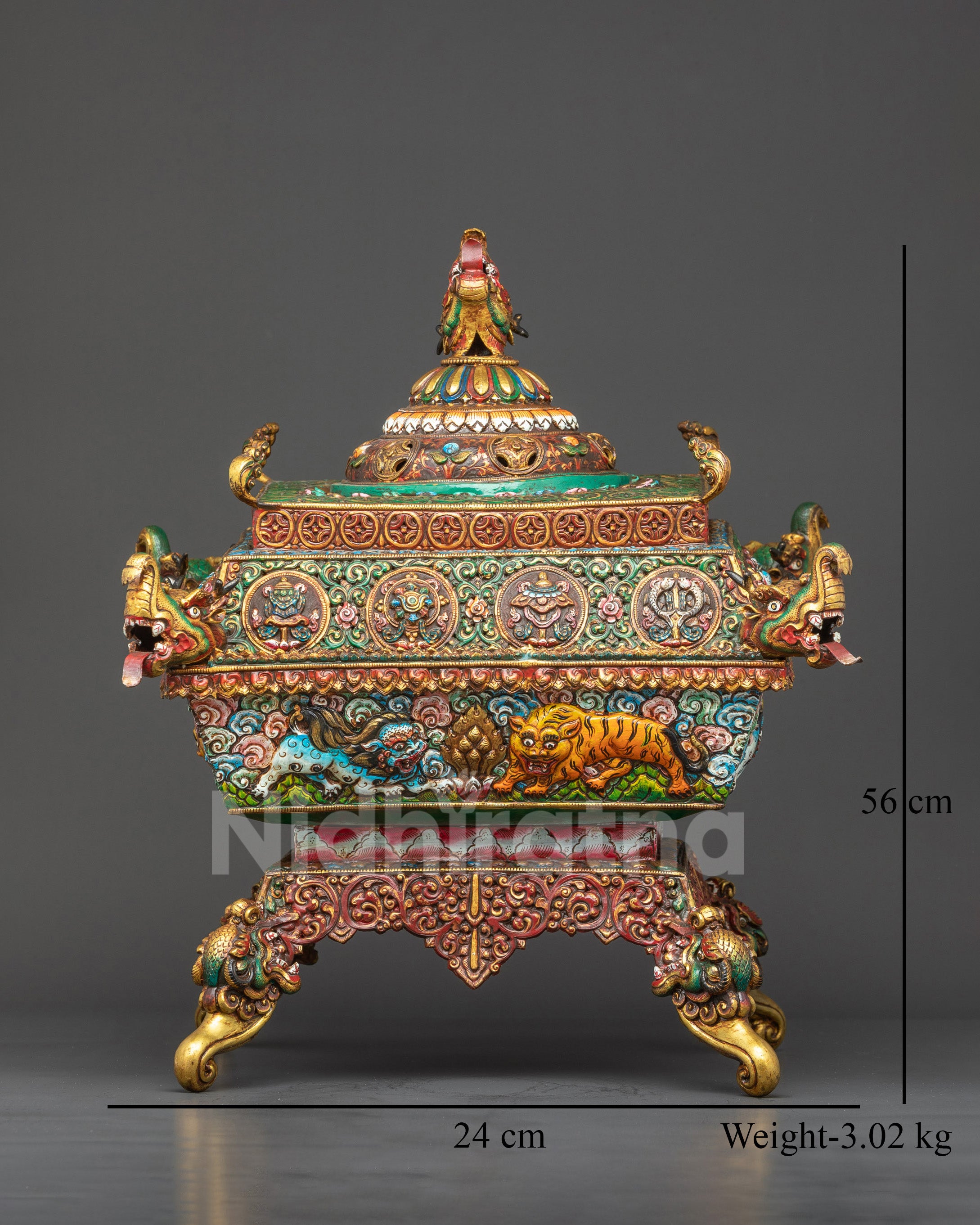 Himalayan Copper Incense Burner for Sacred Tranquility