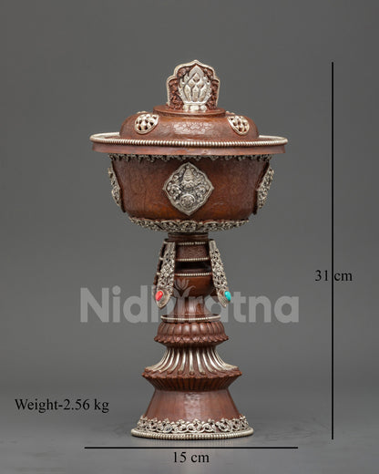 Traditional Butter Lamp - Sacred Buddhist Offering light