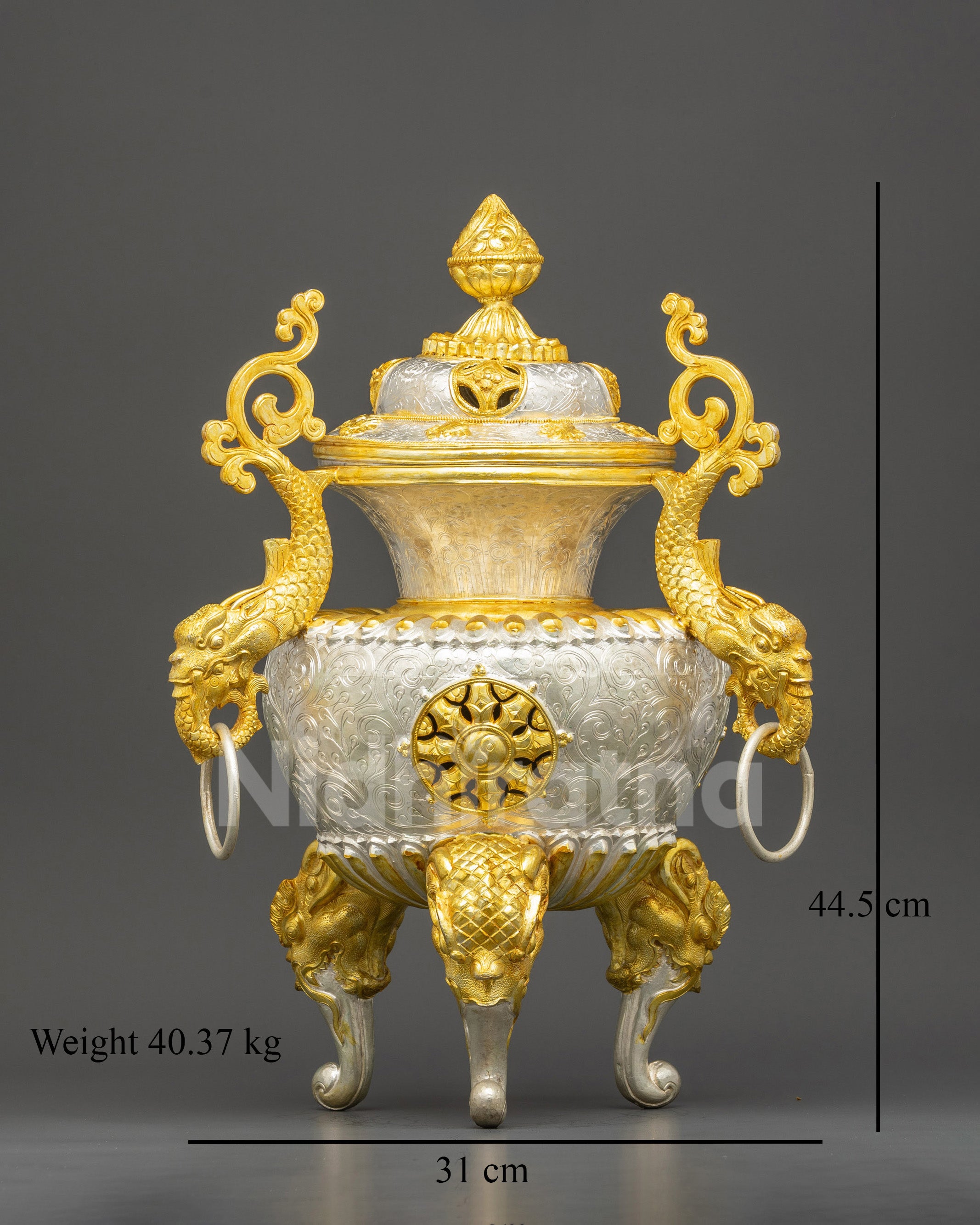 Tibetan Sangbour – Copper Incense Burner for Buddhist Rituals