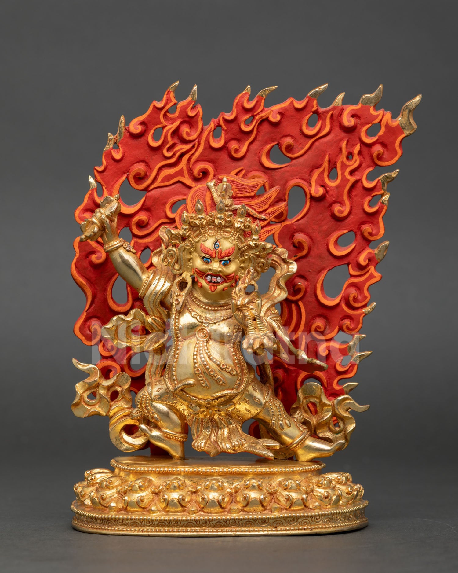 Guardian Deity Vajrapani Statue | Buddhist Sculpture for Altar