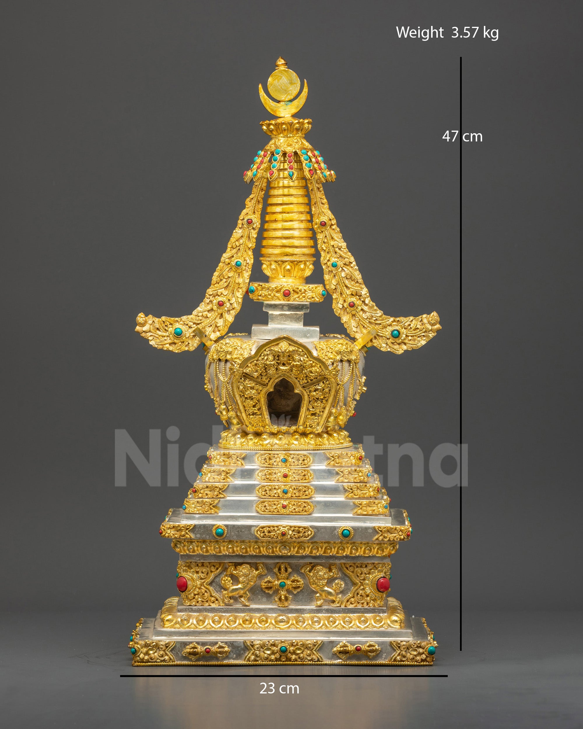 Traditional Tibetan Buddhist Stupa | Handmade Nepalese Shrine