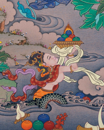 Tibetan White Tara Thangka Painting