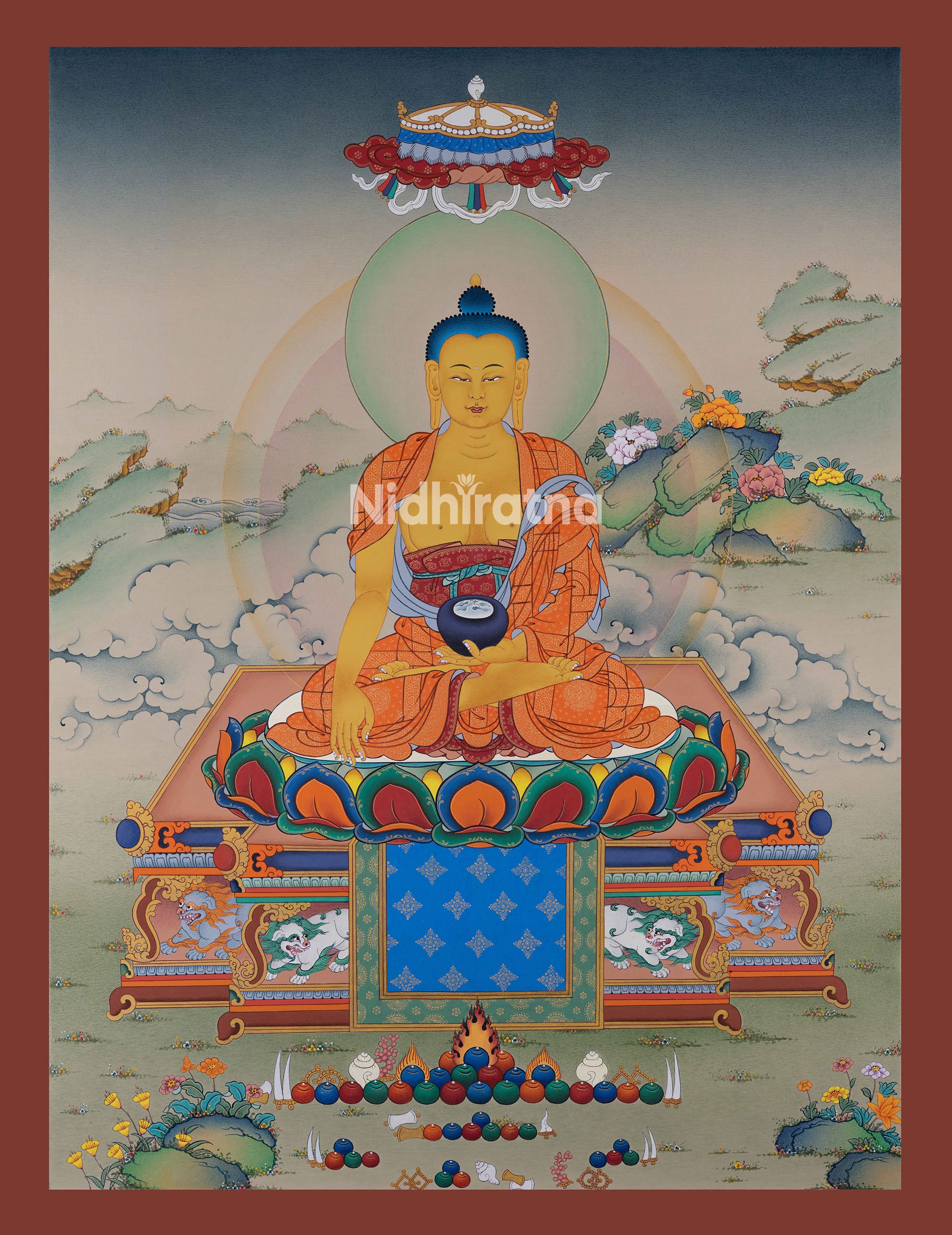 Shakyamuni Buddha Thangka Print