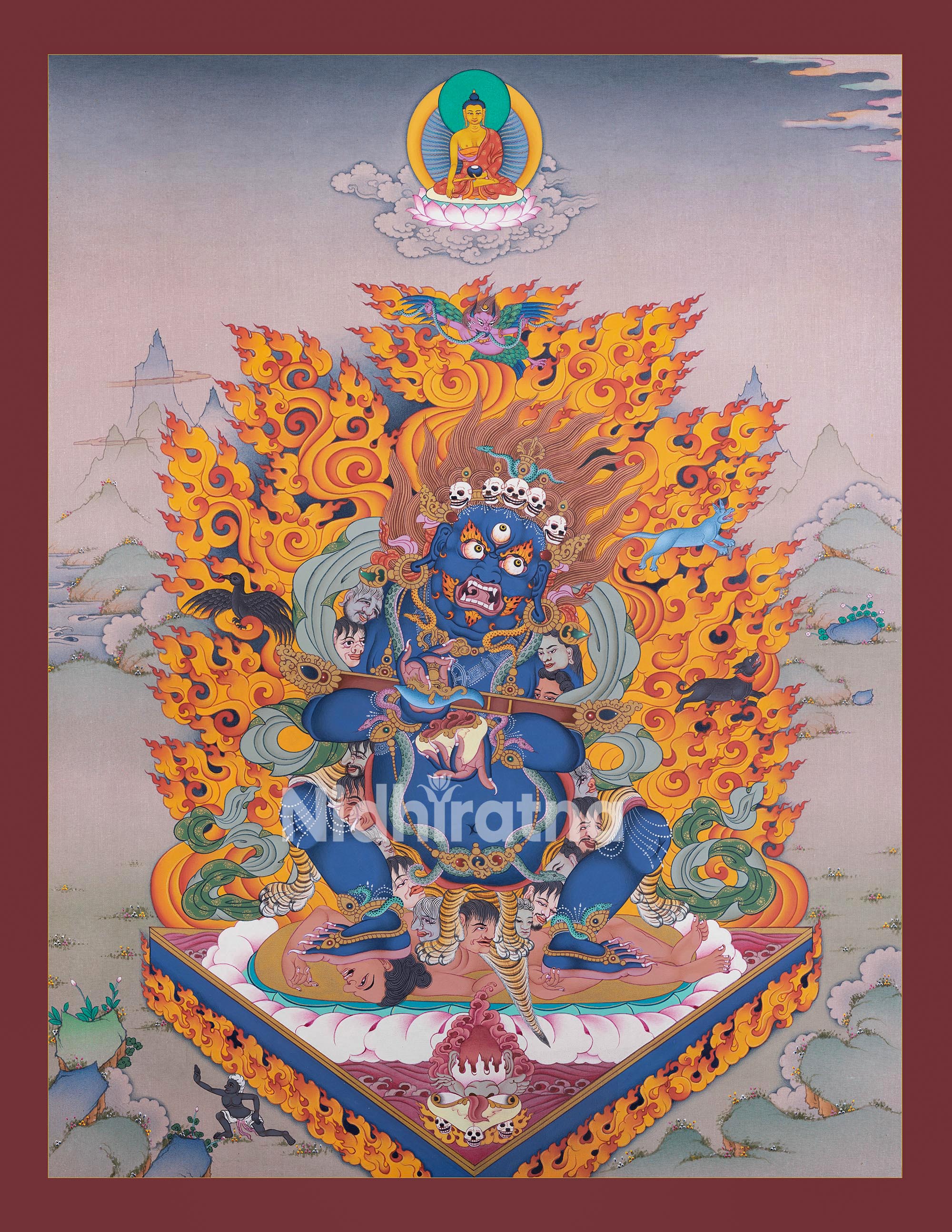 Sakya Mahakala Thangka Print