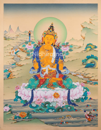 Manjushri Thangka Print | The Tibetan Bodhisattva of Wisdom