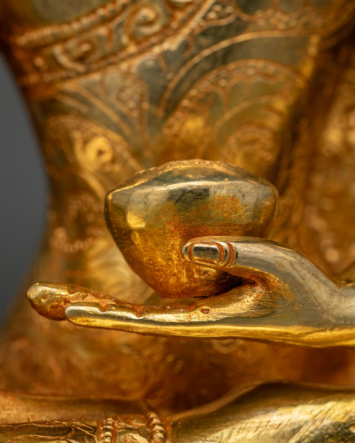 Five Dhyani Buddha Statue Set – 24K Gold Fire-gilded Buddhist Figurine