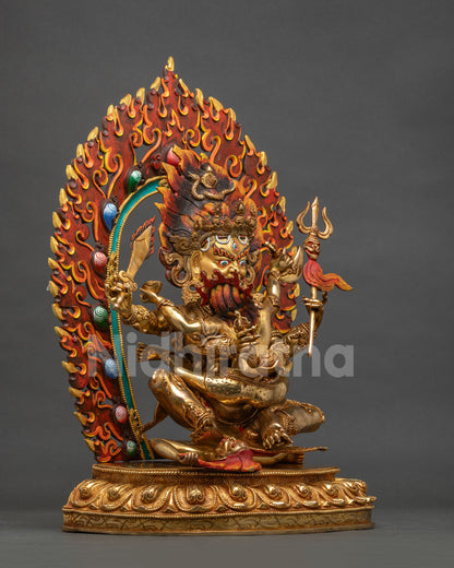 Four Arm Mahakala Statue