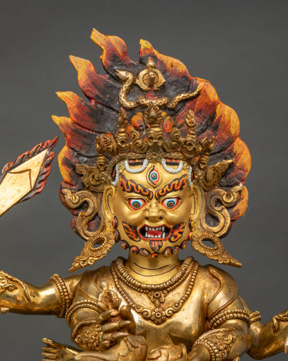 Four Arm Mahakala Statue