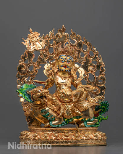 Front View of Hand-Carved Namtoshe Statue from Nepal