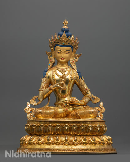 Front View of Handcrafted Vajrasattva Statue from Nepal