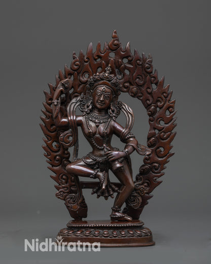 8” Tibetan yogini Chod practice copper figure