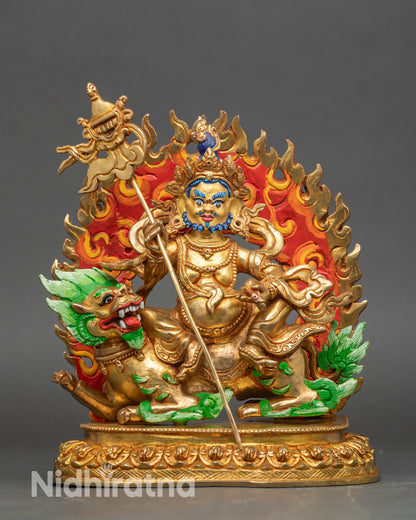 Front view Namtoshe Statue – 24K gold copper guardian of the north direction