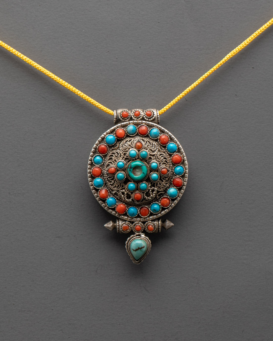 Full image of Hand-carved Pure Silver Buddhist Locket