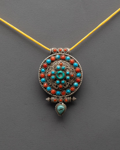 Full image of Hand-carved Pure Silver Buddhist Locket
