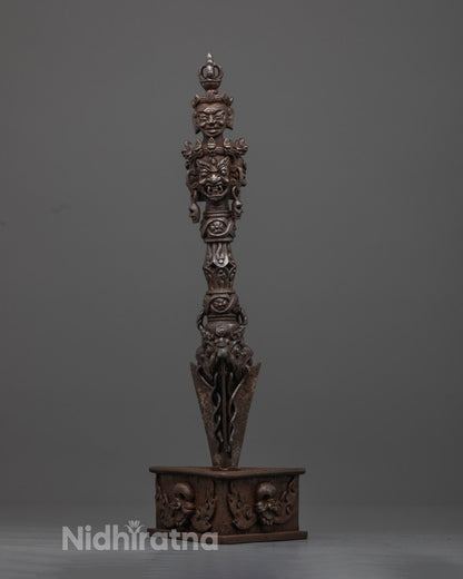 Full image of Iron Phurba Ritual Dagger Handcrafted in Nepal
