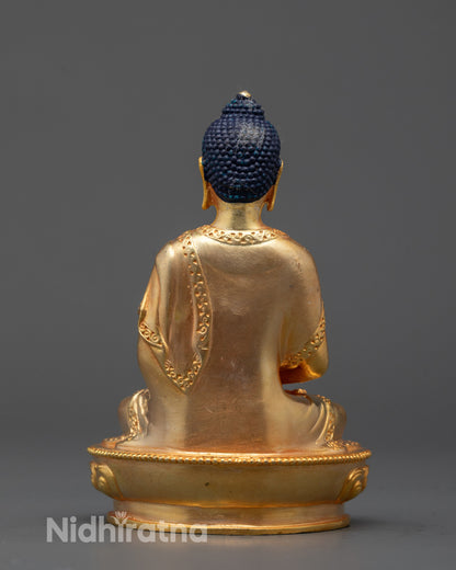 Full view of Amitabha Buddha Statue showing peaceful posture and intricate craftsmanship
