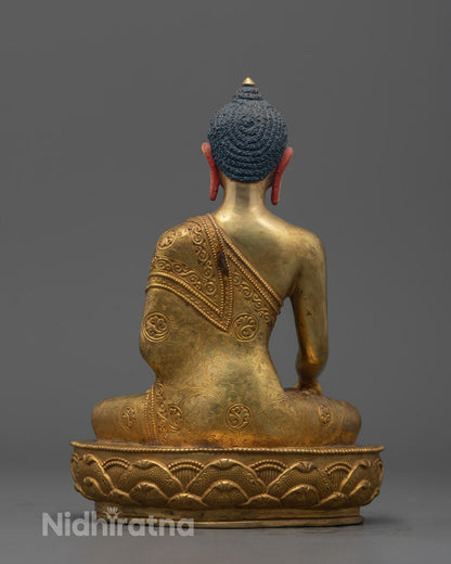 Full view of Buddha Shakyamuni Statue holding monk’s bowl