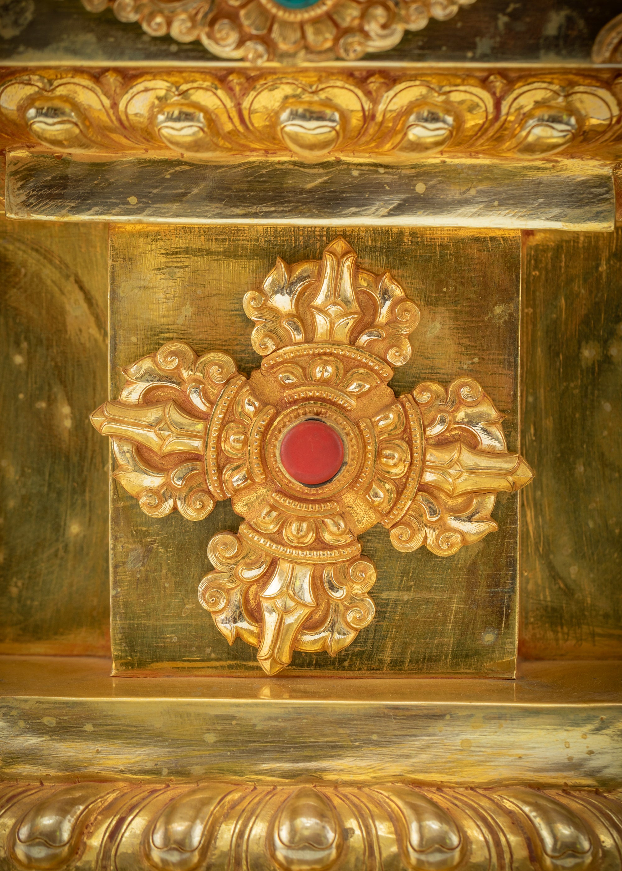 Blessed Green Tara Seated in Throne | Traditional handicraft Nepalese Statue